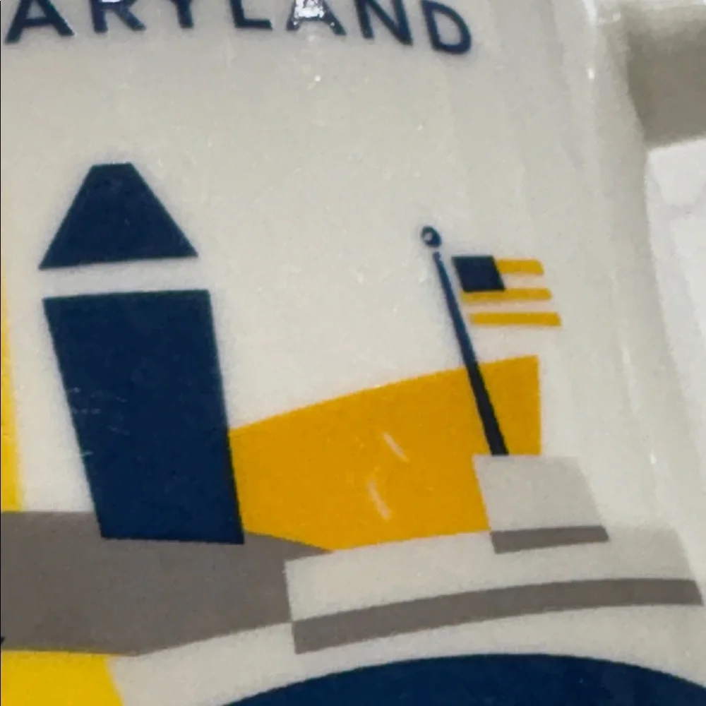 Starbucks You Are‎ Here Maryland Mug Yellow Interior 2015 Collector Cup